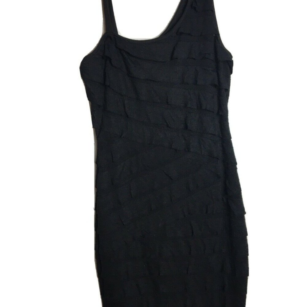 BCX Womens Medium Black Dress, Asymmetrical Straps